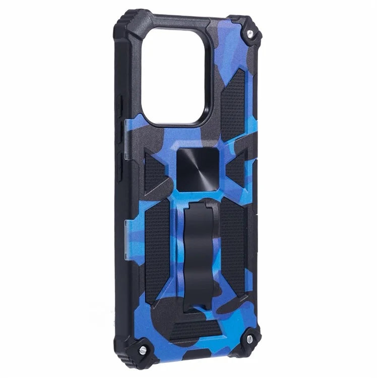 For Xiaomi Redmi Note 13 4G Case Kickstand PC+TPU Phone Cover Camouflage Design