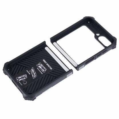 For Samsung Galaxy Z Flip6 5G Case Kickstand PC+TPU Camo Protective Cover