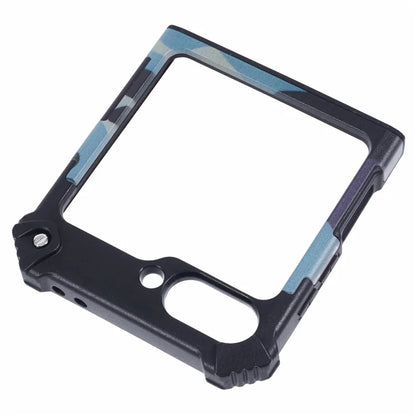 For Samsung Galaxy Z Flip6 5G Case Kickstand PC+TPU Camo Protective Cover