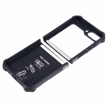 For Samsung Galaxy Z Flip6 5G Case Kickstand PC+TPU Camo Protective Cover