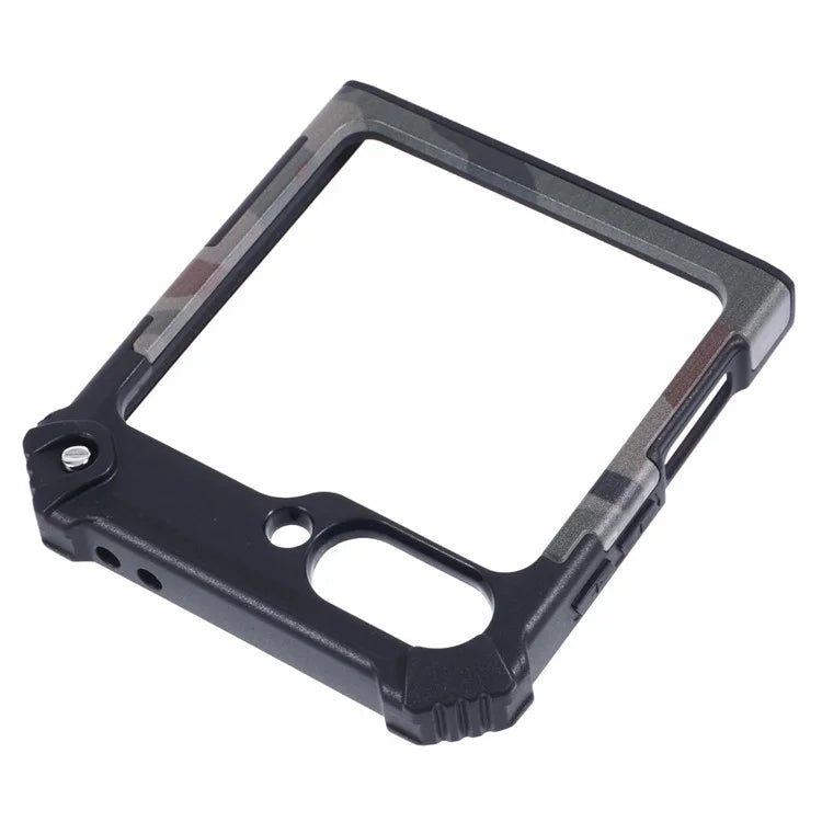 For Samsung Galaxy Z Flip6 5G Case Kickstand PC+TPU Camo Protective Cover
