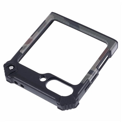 For Samsung Galaxy Z Flip6 5G Case Kickstand PC+TPU Camo Protective Cover