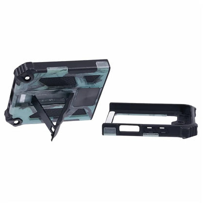 For Samsung Galaxy Z Flip6 5G Case Kickstand PC+TPU Camo Protective Cover