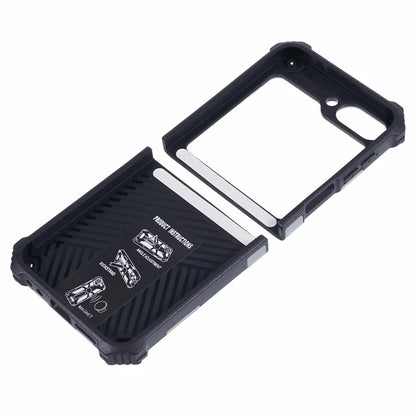 For Samsung Galaxy Z Flip6 5G Case Kickstand PC+TPU Camo Protective Cover