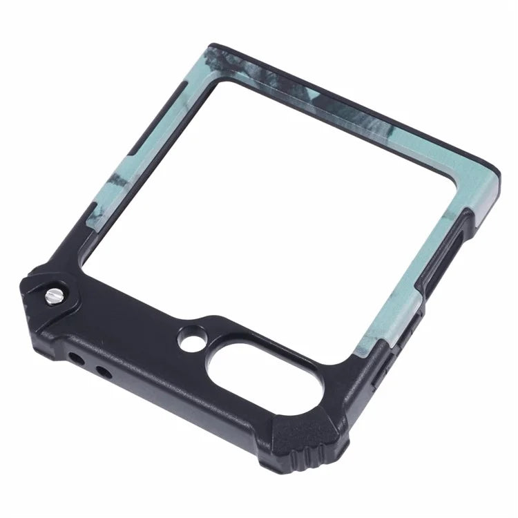For Samsung Galaxy Z Flip6 5G Case Kickstand PC+TPU Camo Protective Cover
