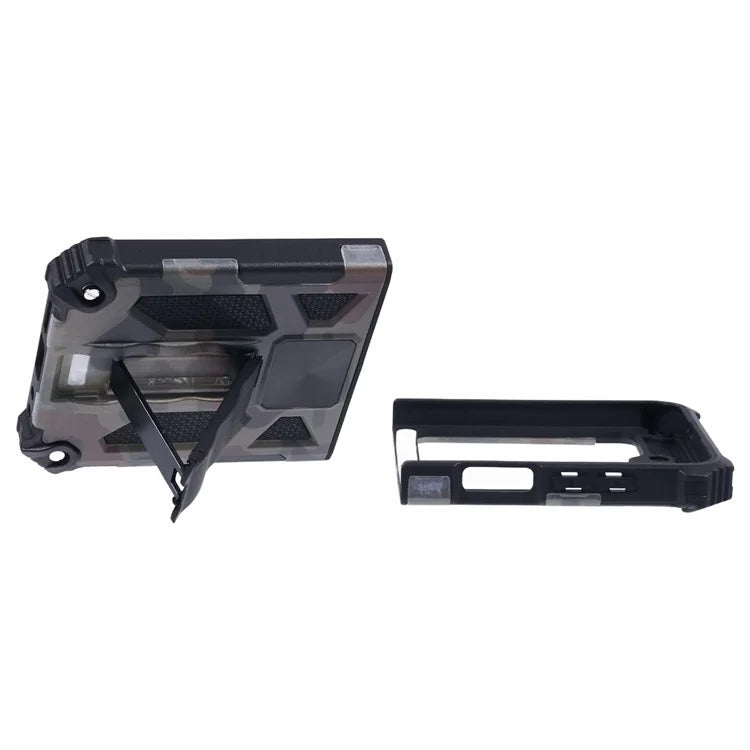 For Samsung Galaxy Z Flip6 5G Case Kickstand PC+TPU Camo Protective Cover