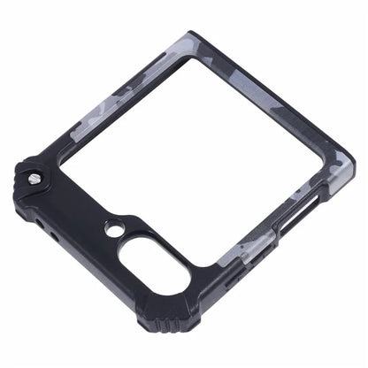 For Samsung Galaxy Z Flip6 5G Case Kickstand PC+TPU Camo Protective Cover