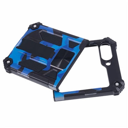 For Samsung Galaxy Z Flip6 5G Case Kickstand PC+TPU Camo Protective Cover