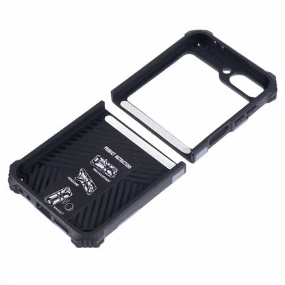 For Samsung Galaxy Z Flip6 5G Case Kickstand PC+TPU Camo Protective Cover