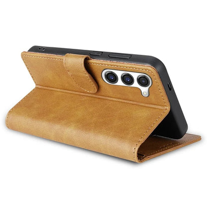N.BEKUS CSJ-001 For Samsung Galaxy S23 Case Solid Color Leather Stand View Cover