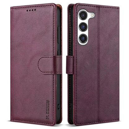 N.BEKUS CSJ-001 For Samsung Galaxy S23 Case Solid Color Leather Stand View Cover