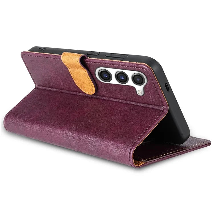 N.BEKUS CSJ-001 For Samsung Galaxy S23 Case Solid Color Leather Stand View Cover