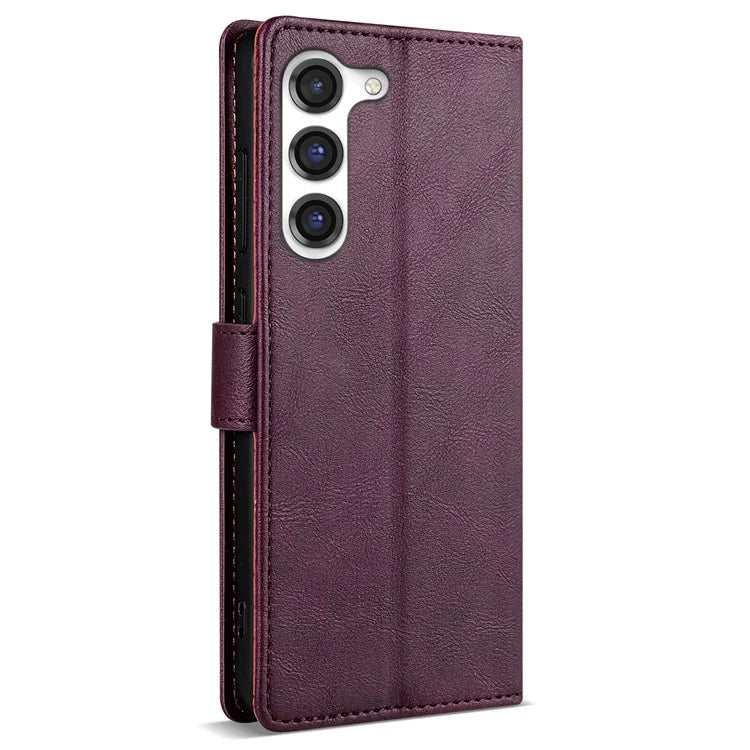 N.BEKUS CSJ-001 For Samsung Galaxy S23 Case Solid Color Leather Stand View Cover