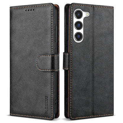 N.BEKUS CSJ-001 For Samsung Galaxy S23 Case Solid Color Leather Stand View Cover
