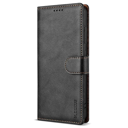 N.BEKUS CSJ-001 For Samsung Galaxy S23 Case Solid Color Leather Stand View Cover