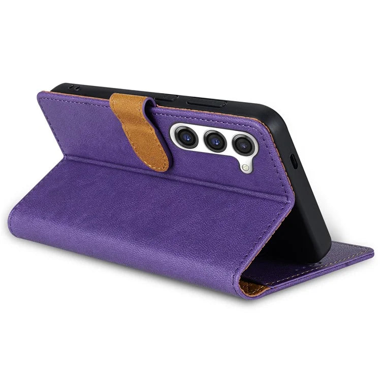 N.BEKUS CSJ-001 For Samsung Galaxy S23 Case Solid Color Leather Stand View Cover