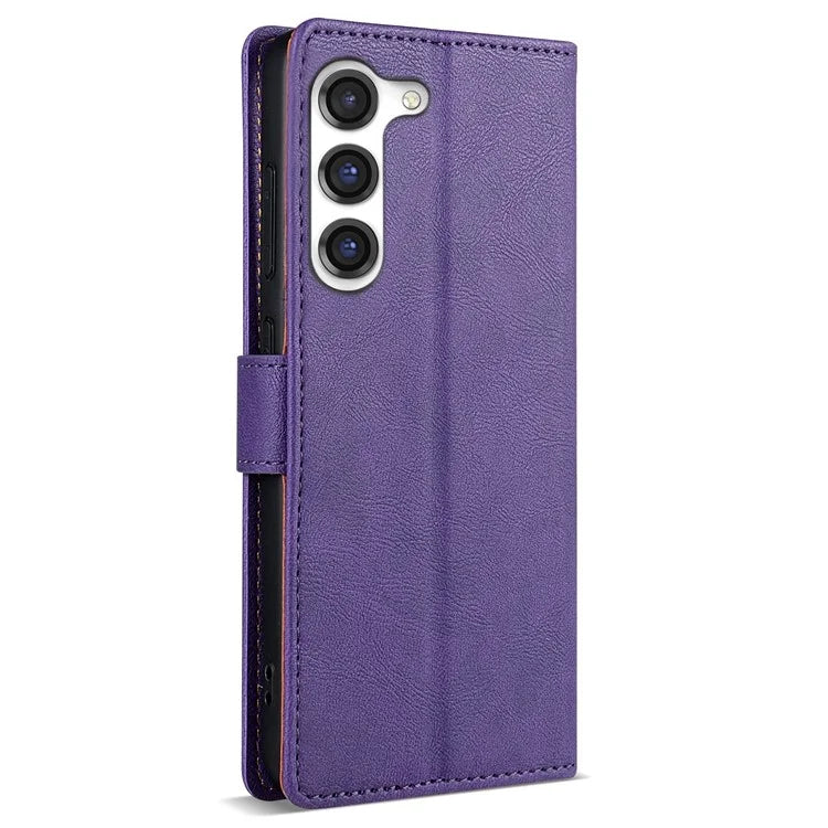 N.BEKUS CSJ-001 For Samsung Galaxy S23 Case Solid Color Leather Stand View Cover