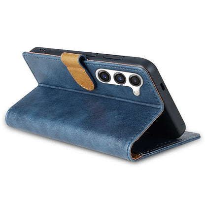 N.BEKUS CSJ-001 For Samsung Galaxy S23 Case Solid Color Leather Stand View Cover