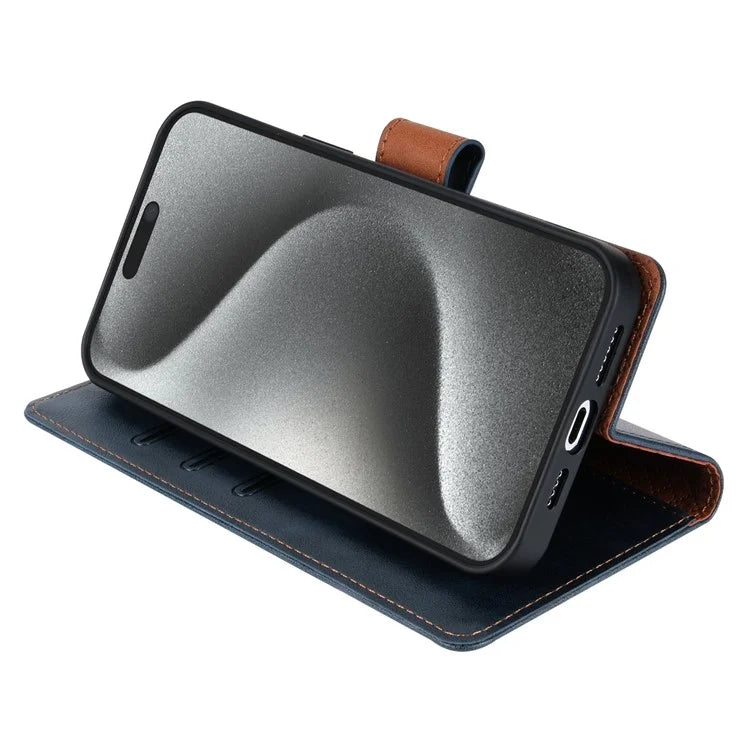 N.BEKUS CSJ-001 For iPhone 14 Pro Shockproof Case Solid Color Leather Wallet Phone Shell