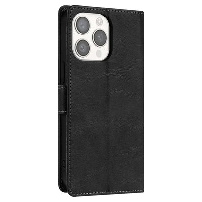 N.BEKUS CSJ-001 For iPhone 14 Pro Shockproof Case Solid Color Leather Wallet Phone Shell