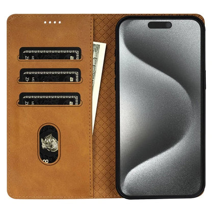 N.BEKUS CSJ-001 For iPhone 14 Pro Shockproof Case Solid Color Leather Wallet Phone Shell