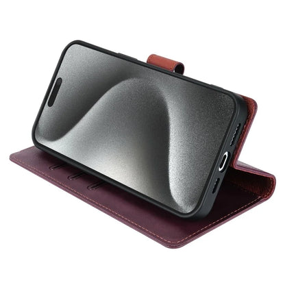 N.BEKUS CSJ-001 For iPhone 14 Pro Shockproof Case Solid Color Leather Wallet Phone Shell