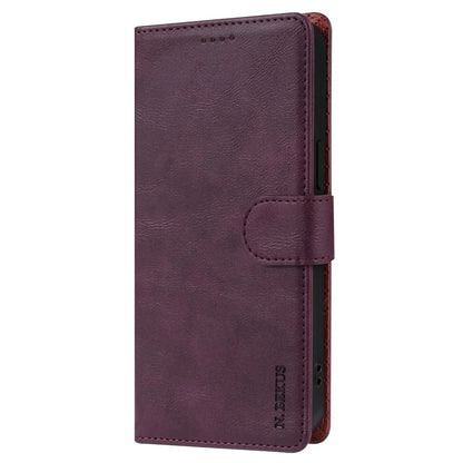 N.BEKUS CSJ-001 For iPhone 14 Pro Shockproof Case Solid Color Leather Wallet Phone Shell
