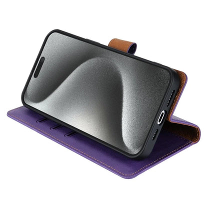 N.BEKUS CSJ-001 For iPhone 14 Pro Shockproof Case Solid Color Leather Wallet Phone Shell