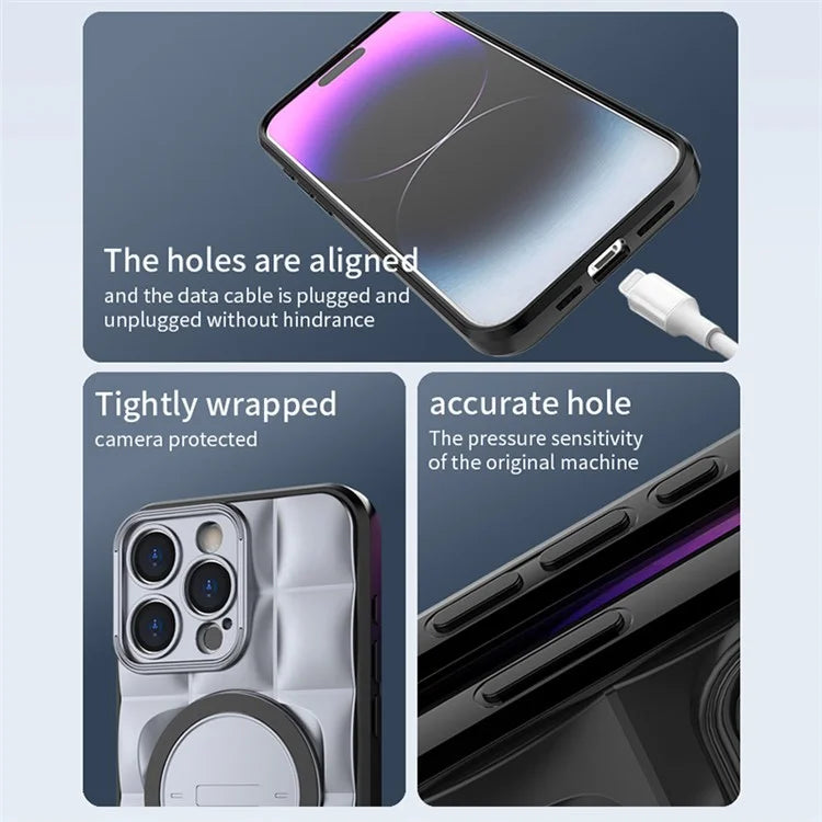 For iPhone 15 Pro Max Case Compatible with MagSafe TPU+PC Protective Phone Cover