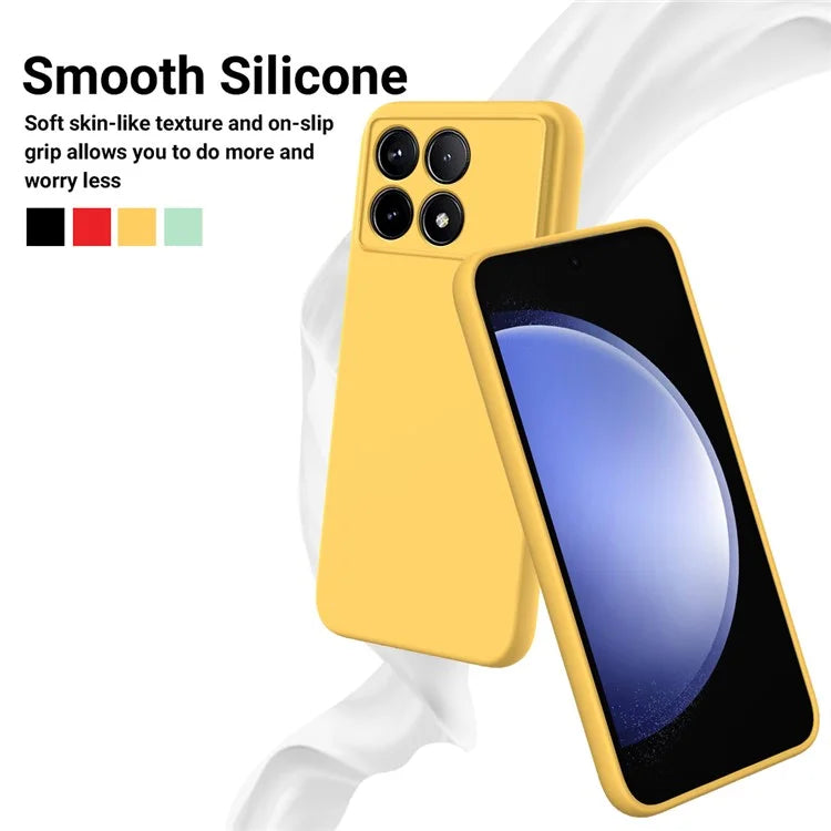 For Xiaomi Poco F6 Pro 5G / Redmi K70 5G / K70 Pro 5G Case Liquid Silicone Anti-Scratch Phone Cover with Strap