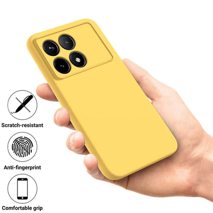For Xiaomi Poco F6 Pro 5G / Redmi K70 5G / K70 Pro 5G Case Liquid Silicone Anti-Scratch Phone Cover with Strap