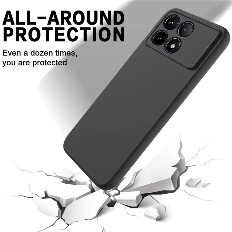 For Xiaomi Poco F6 Pro 5G / Redmi K70 5G / K70 Pro 5G Case Liquid Silicone Anti-Scratch Phone Cover with Strap