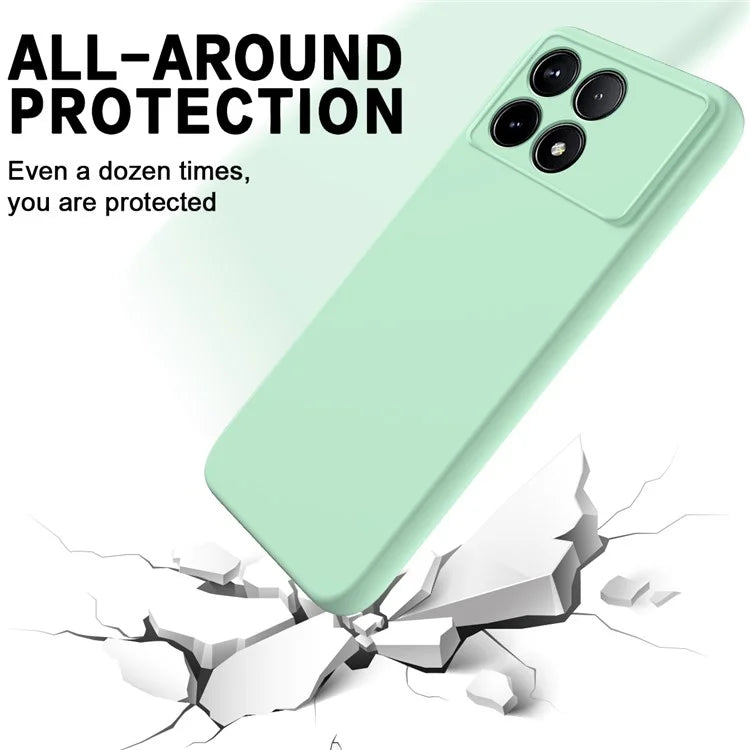 For Xiaomi Poco F6 Pro 5G / Redmi K70 5G / K70 Pro 5G Case Liquid Silicone Anti-Scratch Phone Cover with Strap