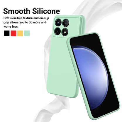 For Xiaomi Poco F6 Pro 5G / Redmi K70 5G / K70 Pro 5G Case Liquid Silicone Anti-Scratch Phone Cover with Strap