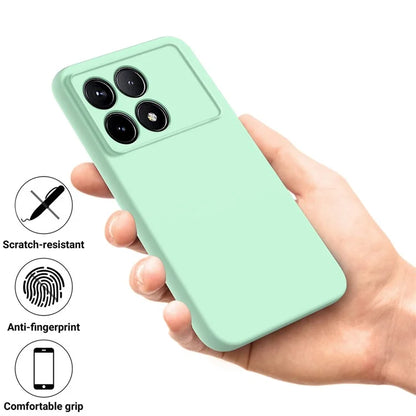 For Xiaomi Poco F6 Pro 5G / Redmi K70 5G / K70 Pro 5G Case Liquid Silicone Anti-Scratch Phone Cover with Strap