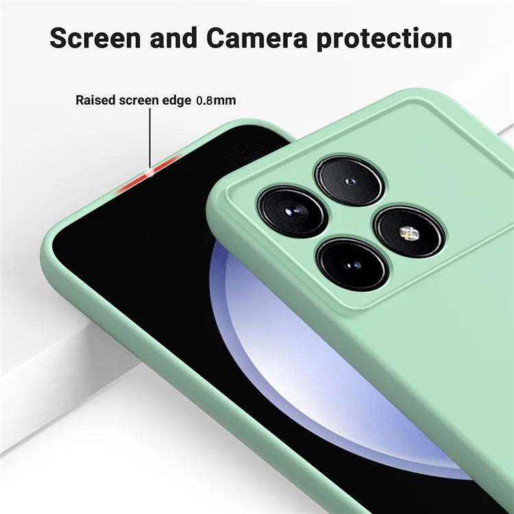 For Xiaomi Poco F6 Pro 5G / Redmi K70 5G / K70 Pro 5G Case Liquid Silicone Anti-Scratch Phone Cover with Strap