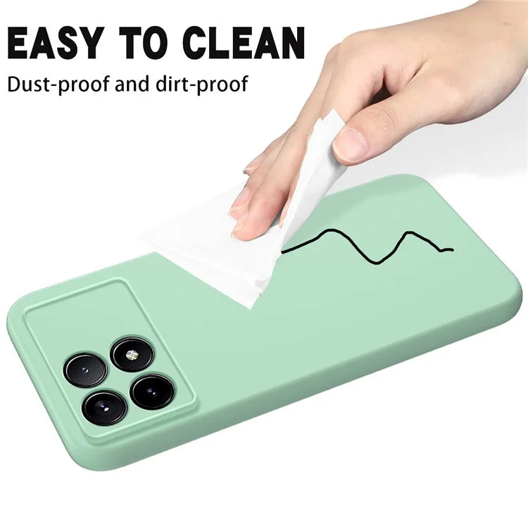 For Xiaomi Poco F6 Pro 5G / Redmi K70 5G / K70 Pro 5G Case Liquid Silicone Anti-Scratch Phone Cover with Strap