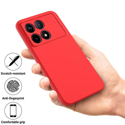 For Xiaomi Poco F6 Pro 5G / Redmi K70 5G / K70 Pro 5G Case Liquid Silicone Anti-Scratch Phone Cover with Strap