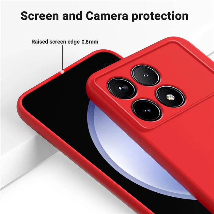 For Xiaomi Poco F6 Pro 5G / Redmi K70 5G / K70 Pro 5G Case Liquid Silicone Anti-Scratch Phone Cover with Strap