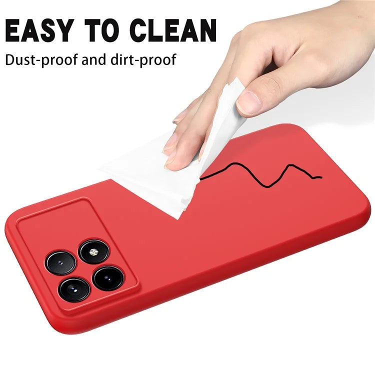 For Xiaomi Poco F6 Pro 5G / Redmi K70 5G / K70 Pro 5G Case Liquid Silicone Anti-Scratch Phone Cover with Strap