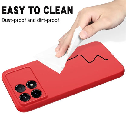 For Xiaomi Poco F6 Pro 5G / Redmi K70 5G / K70 Pro 5G Case Liquid Silicone Anti-Scratch Phone Cover with Strap