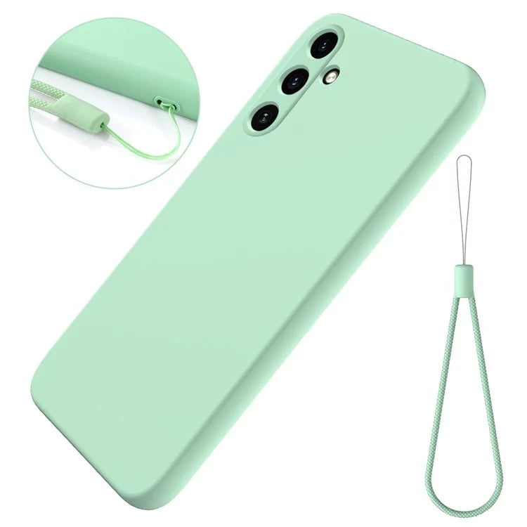 For Samsung Galaxy M55 5G / F55 5G / C55 5G Case Liquid Silicone Anti-Scratch Phone Cover with Strap