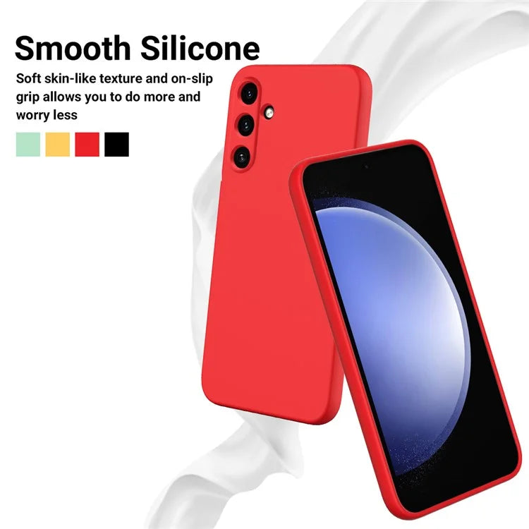 For Samsung Galaxy M55 5G / F55 5G / C55 5G Case Liquid Silicone Anti-Scratch Phone Cover with Strap