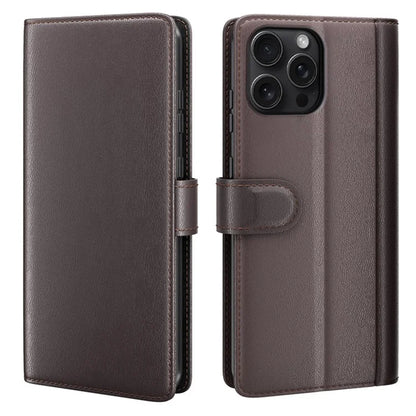 For iPhone 16 Pro Max Case Card Slots Wallet Genuine Split Leather Protective Phone Cover