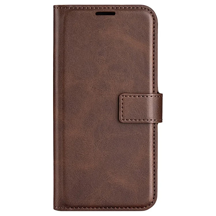 For iPhone 16 Pro Max Case Calf Texture PU Leather Folio Flip Wallet Phone Cover