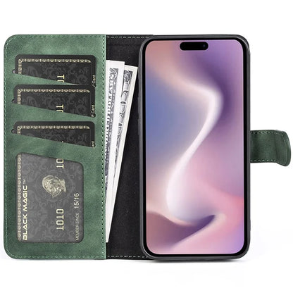 For iPhone 16 Plus Case Wallet Dual Color Flip Leather Phone Cover