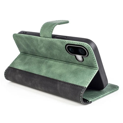 For iPhone 16 Plus Case Wallet Dual Color Flip Leather Phone Cover