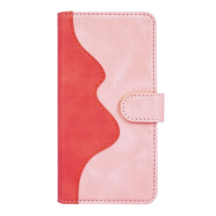 For iPhone 16 Plus Case Wallet Dual Color Flip Leather Phone Cover