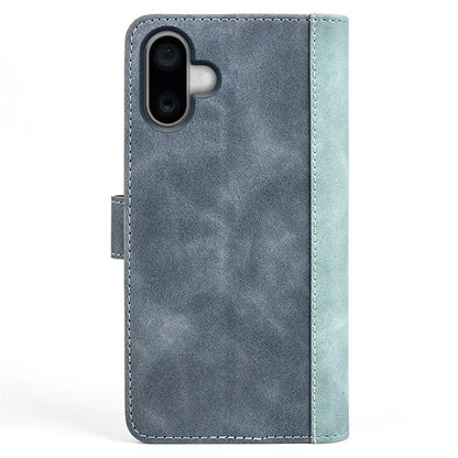 For iPhone 16 Plus Case Wallet Dual Color Flip Leather Phone Cover