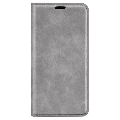 For iPhone 16 Plus Case Skin-Feel PU Leather Phone Cover Folding Stand Magnetic Absorption